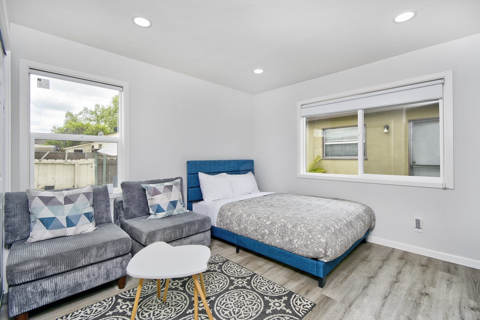 Queen bedroom in the private 1-bedroom suite